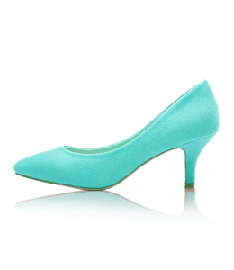 Sky blue color high heel ladies footwear