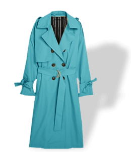 Sky blue trench coat