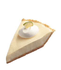 Slice of lemon cream pie