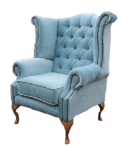 Soft and light blue color sofa chair