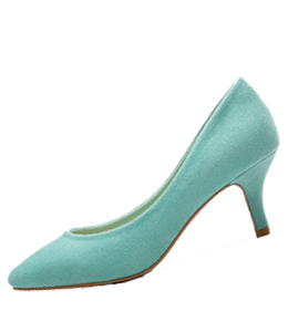 Soft blue color heel for women