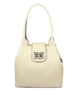 Soft cream color handbag for ladies