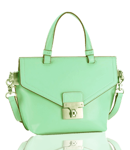 Soft green color sling bag for ladies