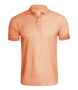 Soft orange color polo neck t-shirt