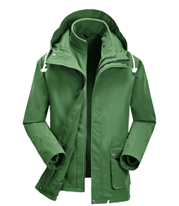 Stylish long green men's jacket
