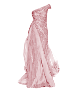 Stylish pink party gown