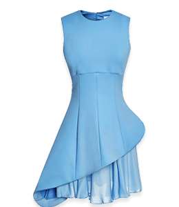 Stylish soft blue short dress