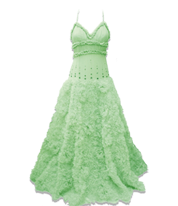 Stylist light green color evening gown