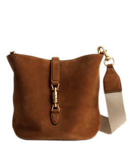 Suede brown messenger bag