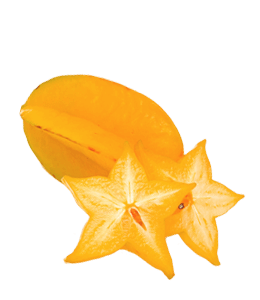 Tangy starfruit with slices