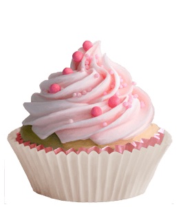 Tasty cupcake with sprinkles