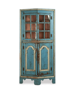 Teal blue color wooden cupboard