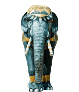 Traditional art on elegant elephant