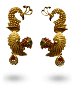 Traditional gold earrings