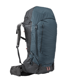 Trekking or hiking grey backpack