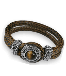 Tribal bracelet with leopard spots design