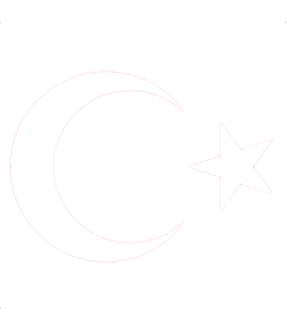 Turkish crescent and star