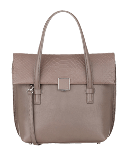 Two shades of gray color in single handbag