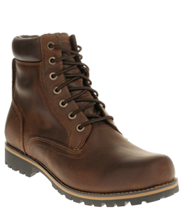 Very dark brown colored boot