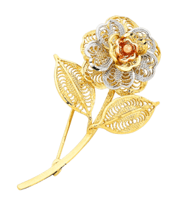 Delicate gold brooch