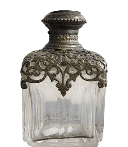 Vintage Glass Jar with Decorative Metal
