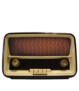 Vintage Yellow & Red Colored Radio