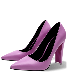 Violet glass high heel