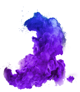 Violet purple colored smoke