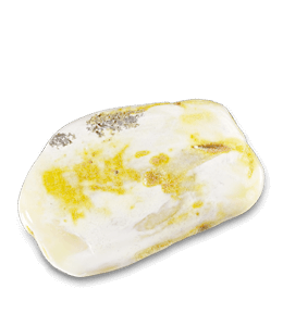 White amber stone