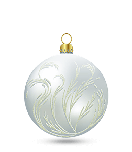 White and gold Christmas ornament