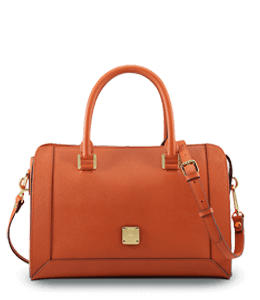 Women orange handbag