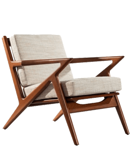 Wooden Chair with Faun Cushion