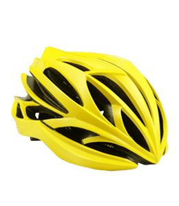 Yellow and black color cycling helmet