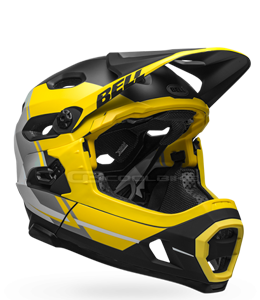 Yellow black helmet for bikers