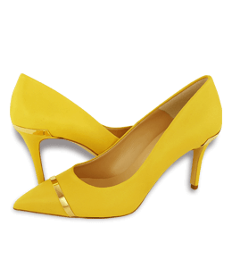 Yellow color basic pump for ladies
