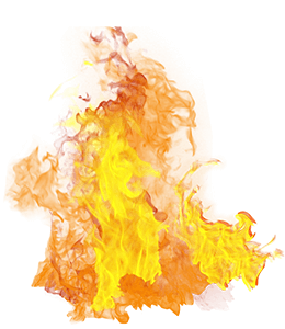 Yellow colored flames