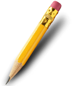 Yellow pencil with graphite